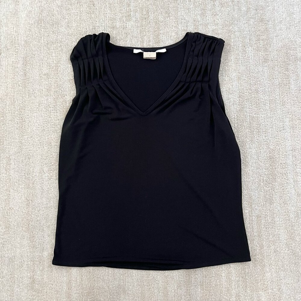 Vintage Max Studio Sleeveless Summer Black Blouse Top L